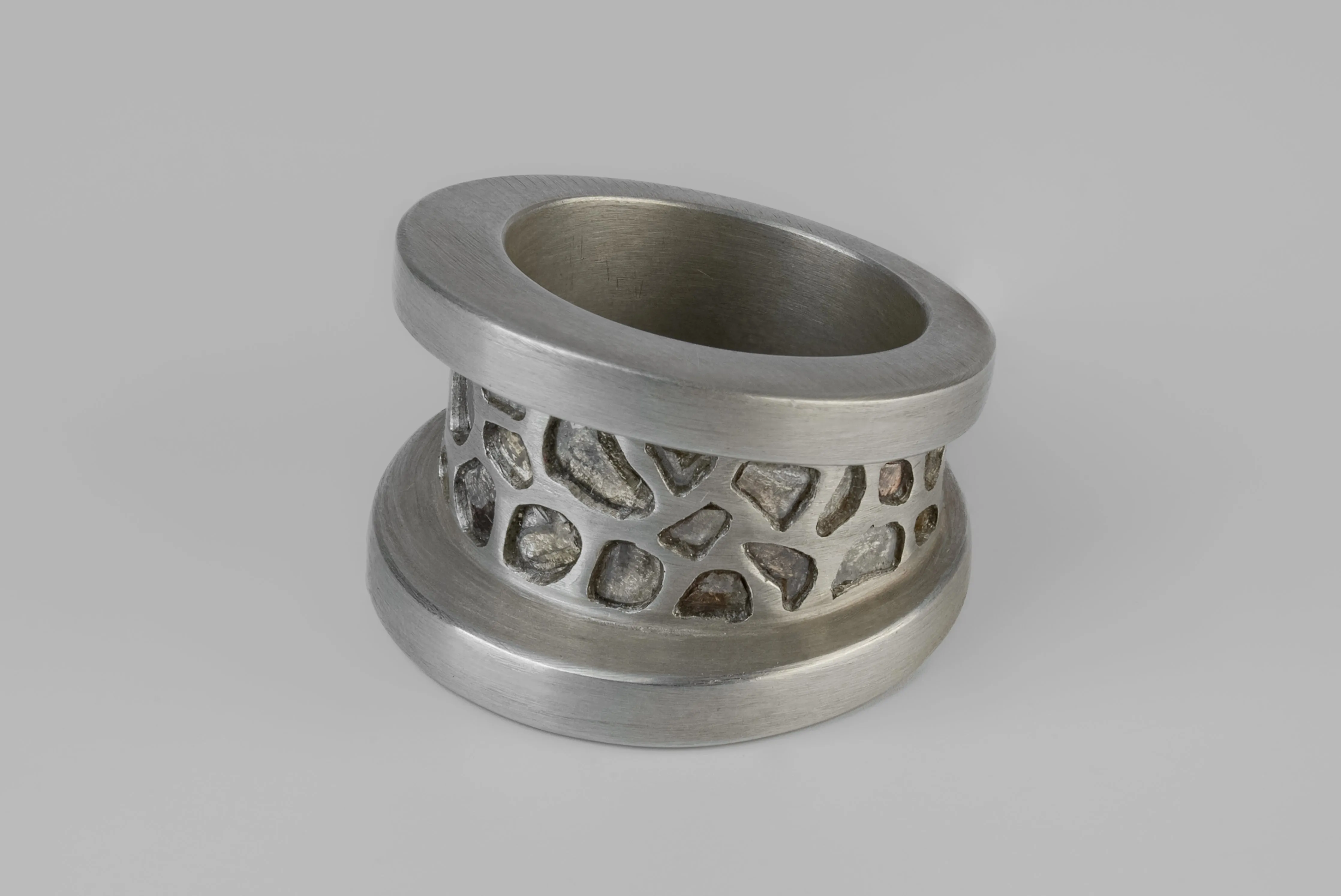 Chasm Ring v2 (Wide, Mega Pavé, DA+DIA) sold by Parts of Four