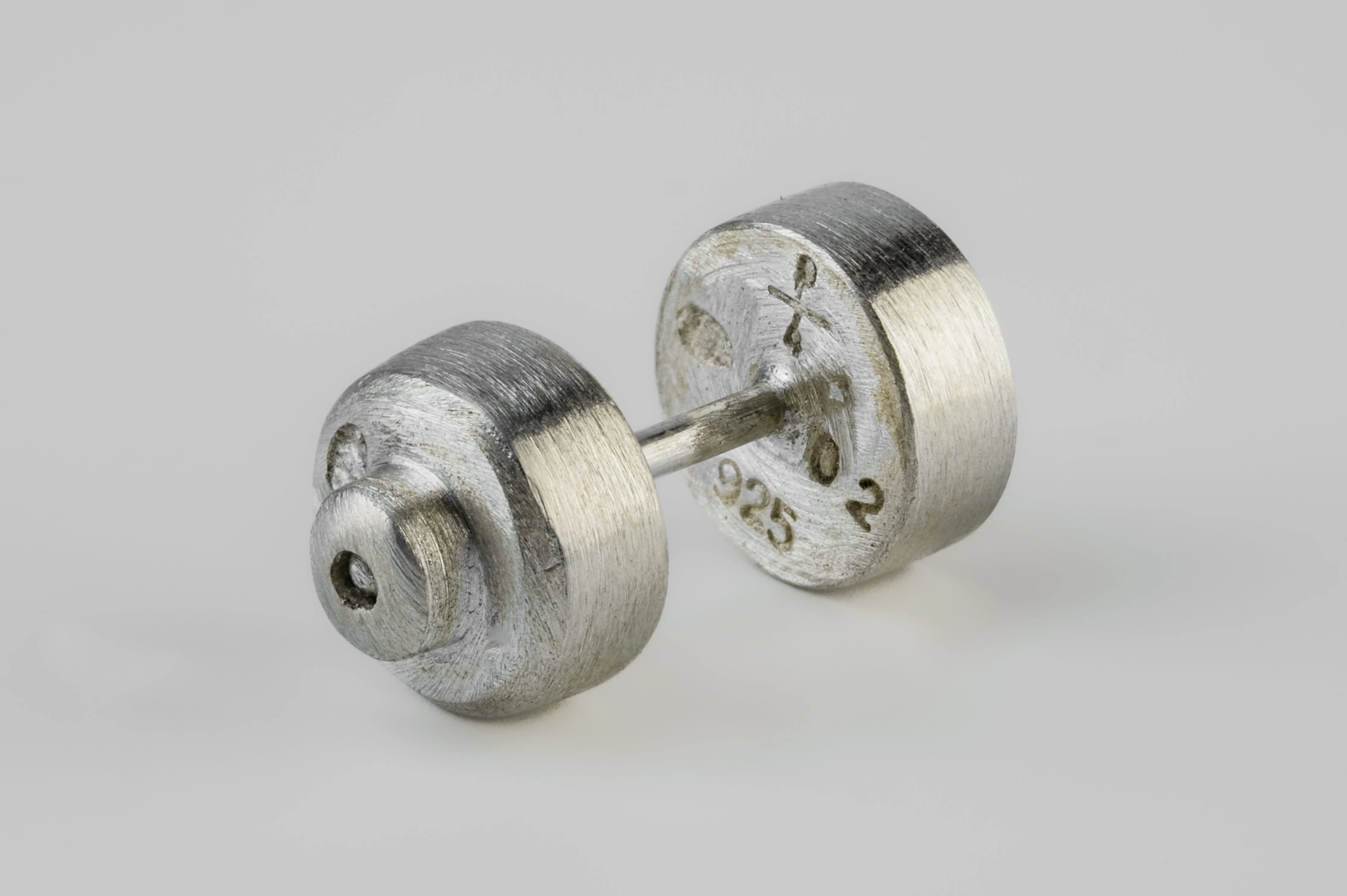 Stud Earring (0.2 CT, Orange Sapphire Faceted Slab, MA+OSAF) sold by Parts of Four product image thumbnail 2