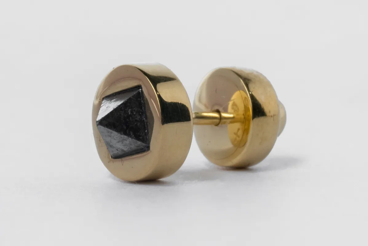 Stud Earring (8mm, Magnetite, YGA+MAG) sold by Parts of Four