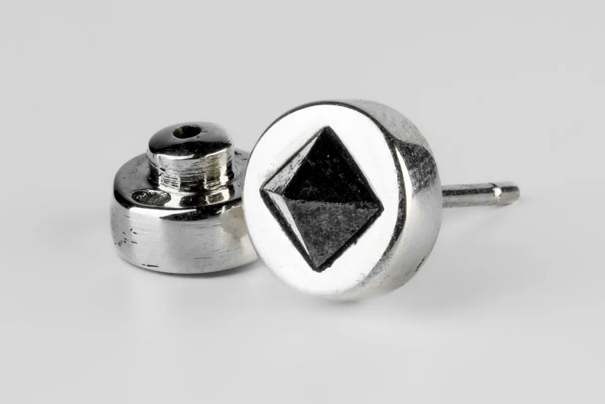 Stud Earring (8mm, Magnetite, PA+MAG) sold by Parts of Four