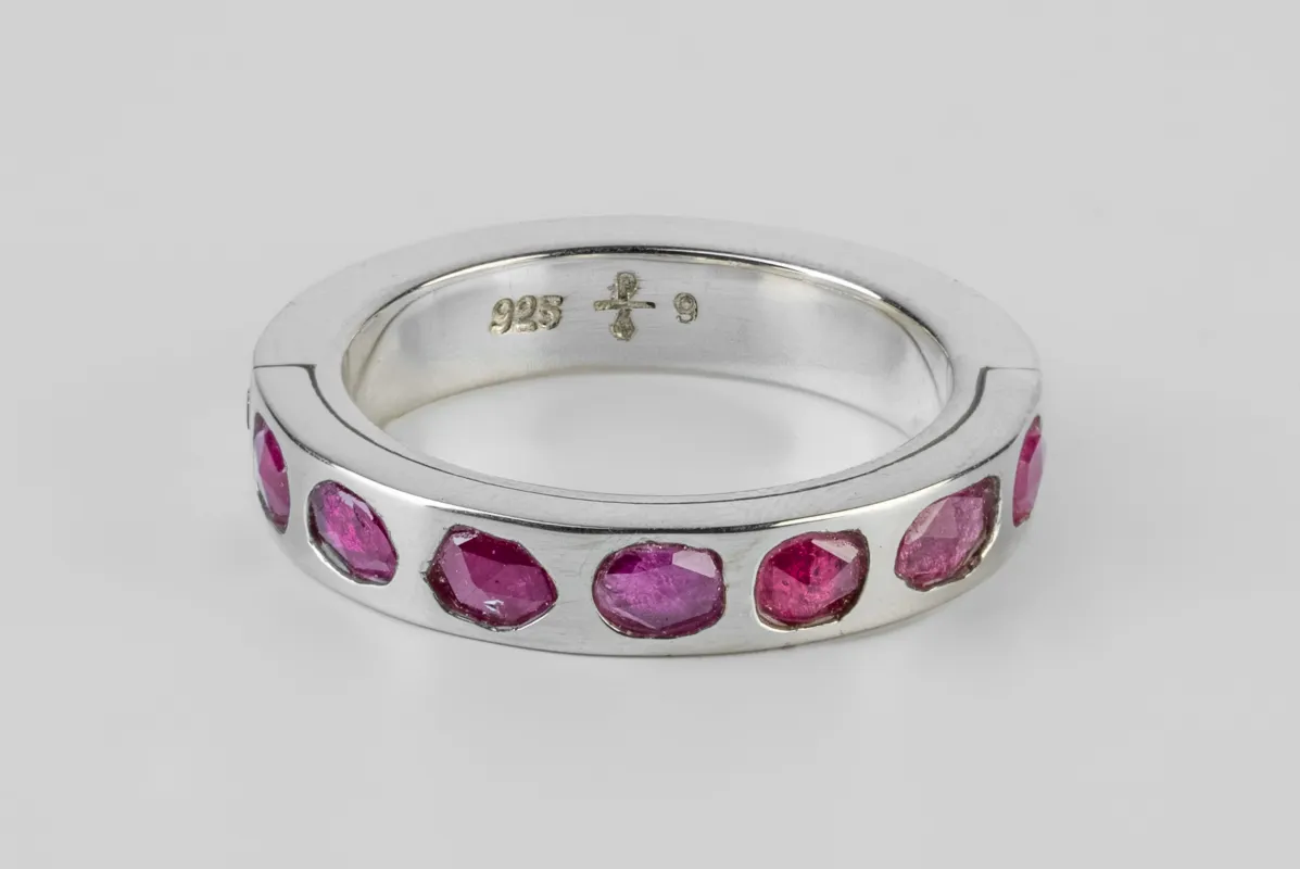 Sistema Ring (Mega Pavé, Ruby Slices, 4mm, PA+RUB) sold by Parts of Four