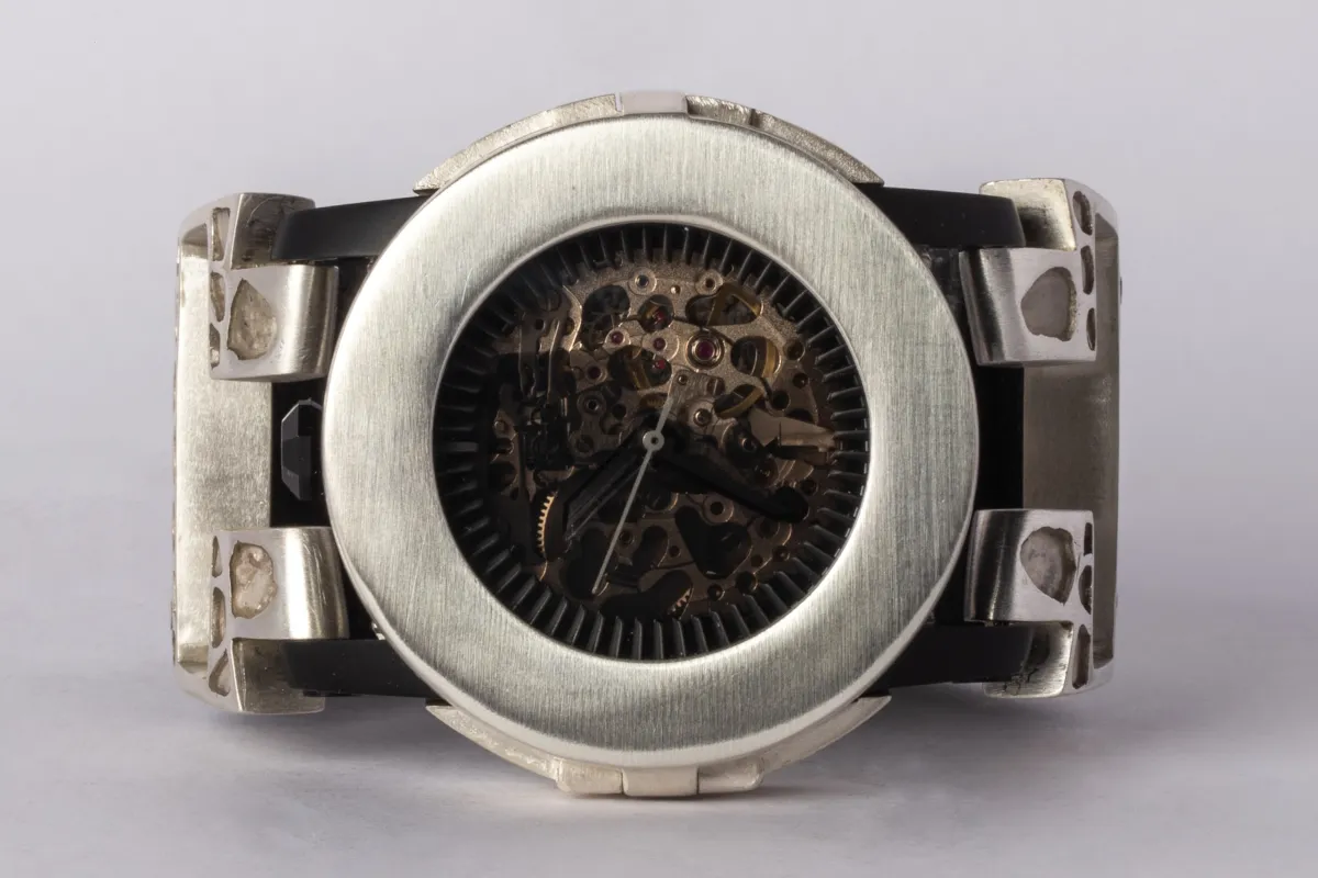 P4—FOB Watch #5479 (Case, Hyperstrap-T [Mega Pavé, Studs], Black Matte, MA-MA+DIA-NG) sold by Parts of Four