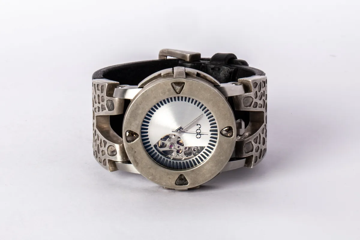 P4—FOB Watch #2401 (Case [0.8 CT, 4 Diamond Slabs], Hyperstrap-V [Mega Pavé, Buckle], Oblivion, DA+DIA-DA+DIA-NG) sold by Parts of Four