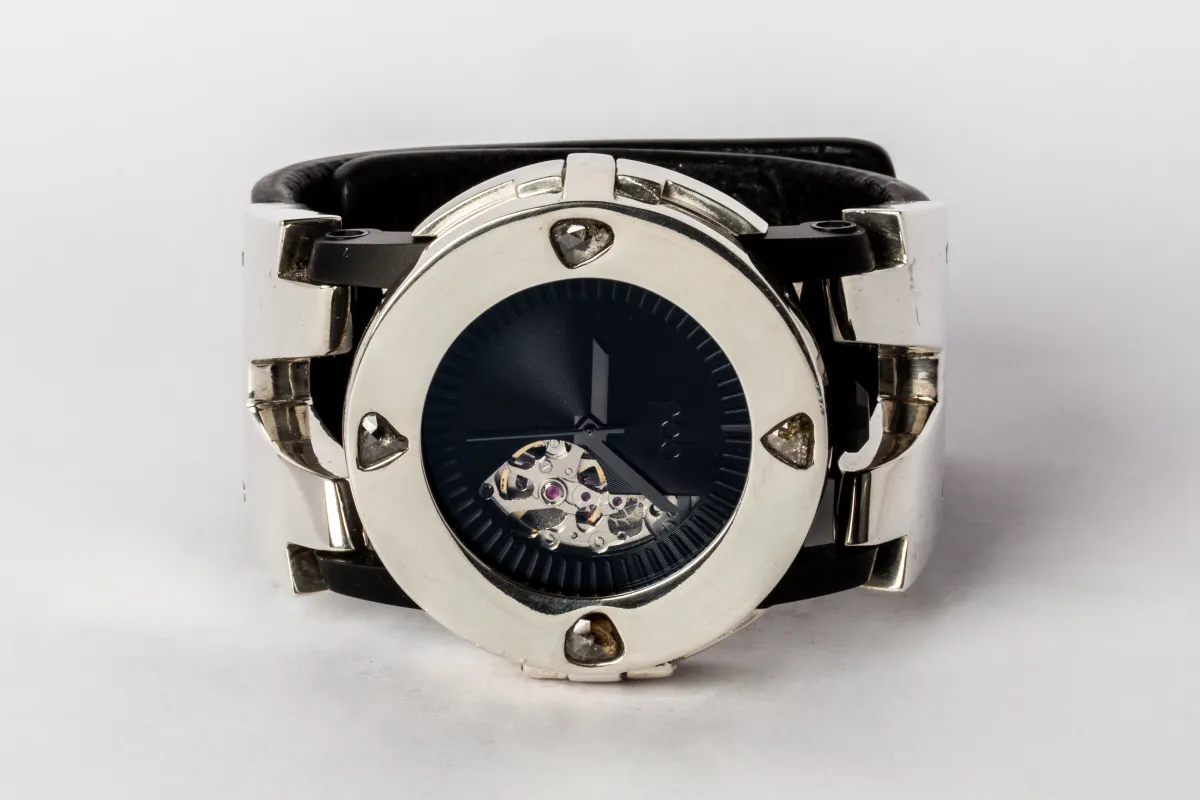 P4—FOB Watch #332 (Case [0.8 CT, 4 Diamond Slabs], Hyperstrap-V [Studs], Phantom, PA+DIA-PA-NG) sold by Parts of Four