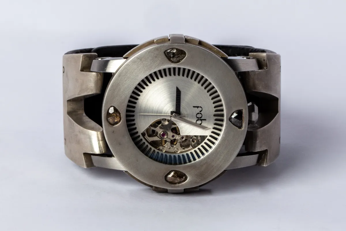 P4—FOB Watch #325 (Case [0.8 CT, 4 Diamond Slabs], Hyperstrap-V [Studs], Oblivion, DA+DIA-DA-NG) sold by Parts of Four
