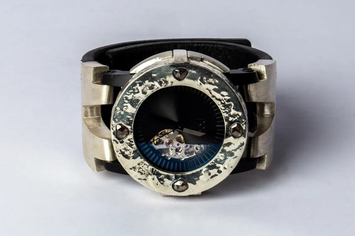 P4—FOB Watch #324 (Case [0.8 CT, 4 Diamond Slabs], Hyperstrap-V [Studs], Phantom, MA10KW+DIA-MA-NG) sold by Parts of Four