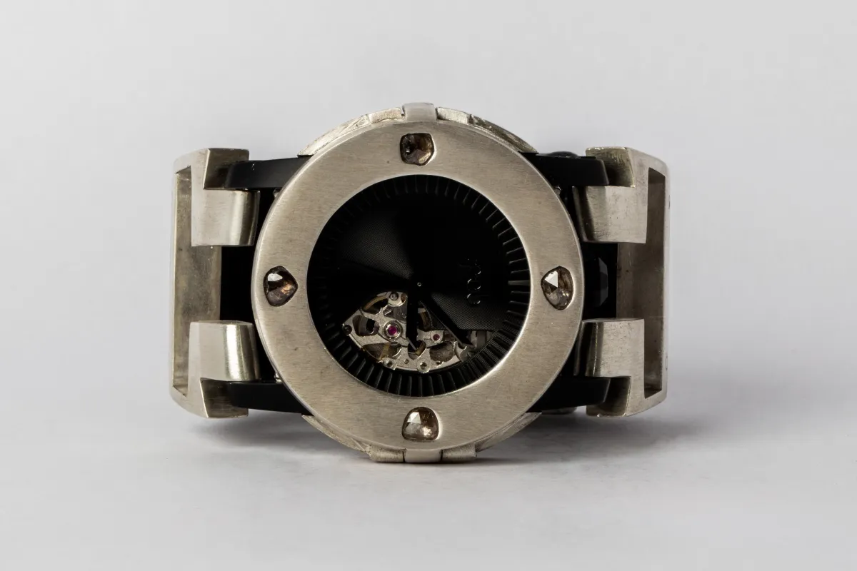 P4—FOB Watch #300 (Case [0.8 CT, 4 Diamond Slabs], Hyperstrap-T [Buckle], Phantom, MA+DIA-MA-NG) sold by Parts of Four