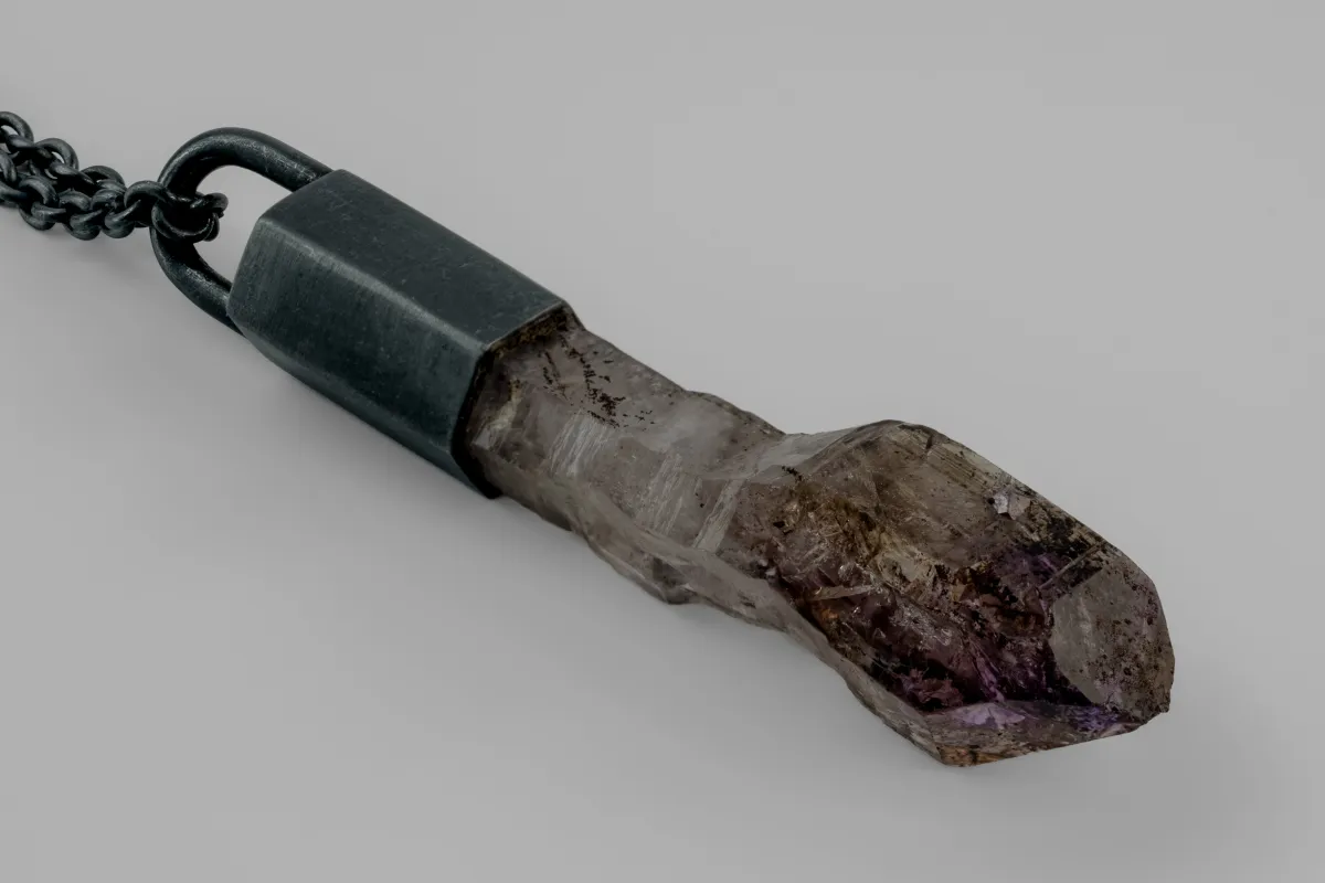 Talisman Necklace SPECIMEN (Scepter Brandberg Amethyst Quartz , KA+BAQ) sold by Parts of Four