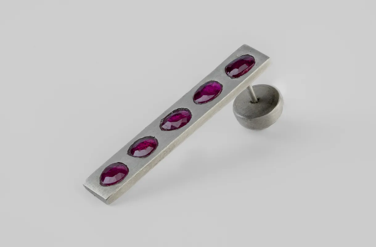 Plate Earring (1.5 CT, Multi Ruby Slice, 34mm, DA+RUB) sold by Parts of Four