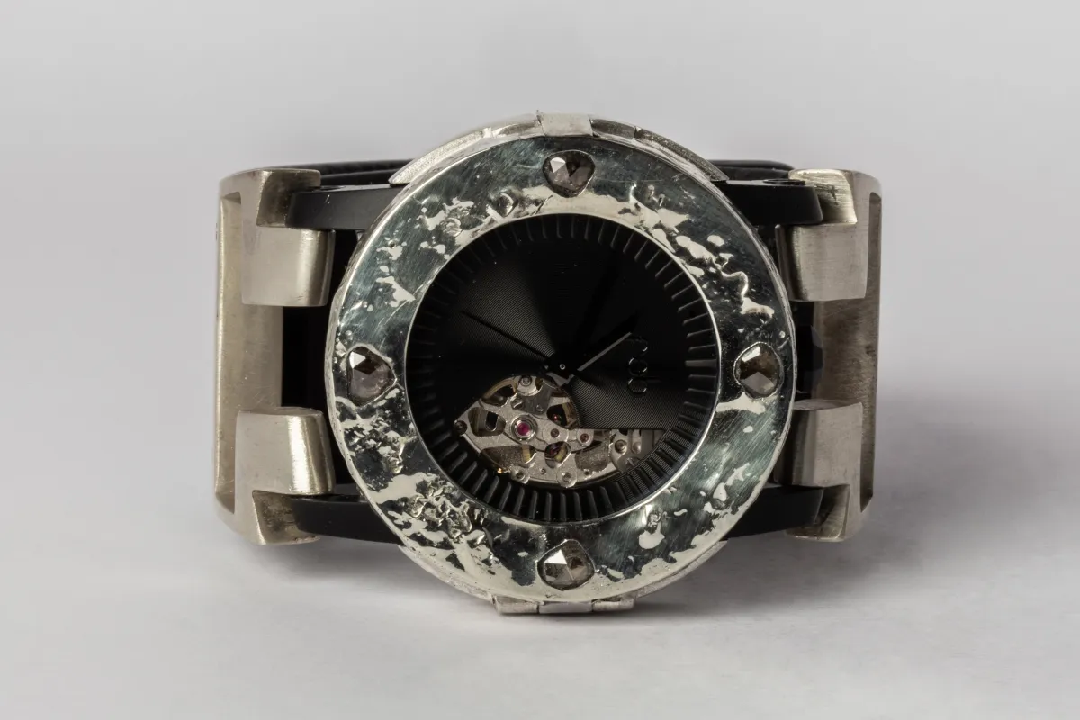 P4—FOB Watch #284 (Case [0.8 CT, 4 Diamond Slabs], Hyperstrap-T [Studs], Phantom, MA10KW+DIA-MA-NG) sold by Parts of Four