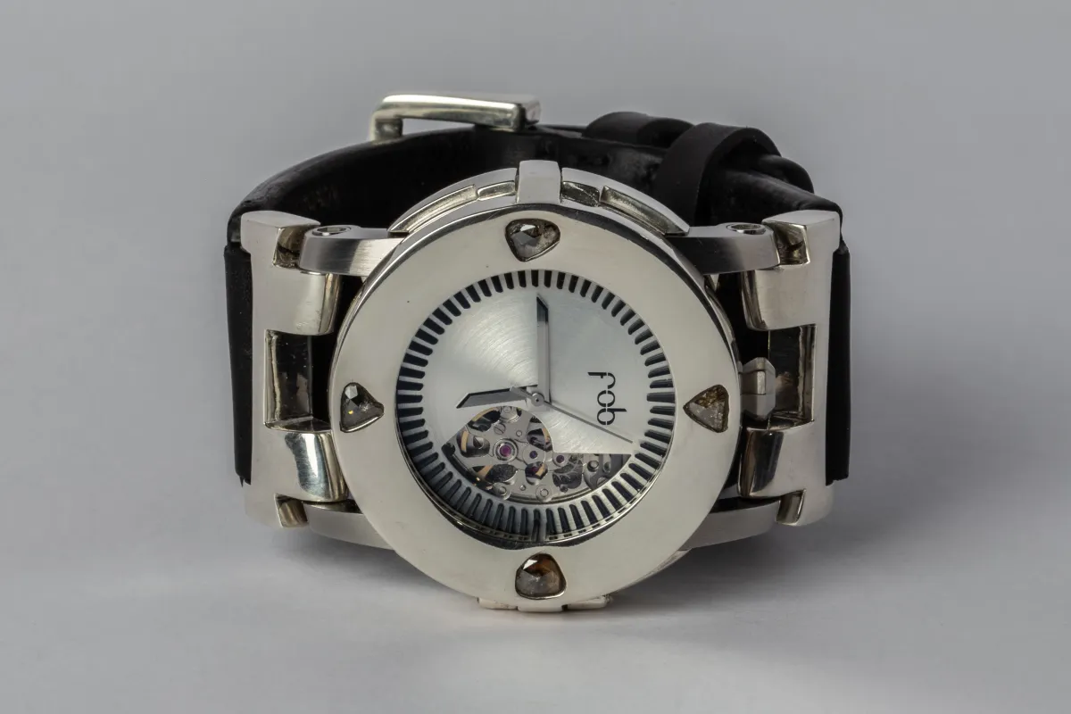 P4—FOB Watch #249 (Case [0.8 CT, 4 Diamond Slabs], Straight Strap [Buckle], Oblivion, PA+DIA-PA-NG) sold by Parts of Four