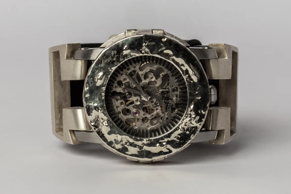 P4—FOB Watch #198 (Case, Hyperstrap-T [Buckle], Silver Skeleton, MA10KW-MA-NG) sold by Parts of Four