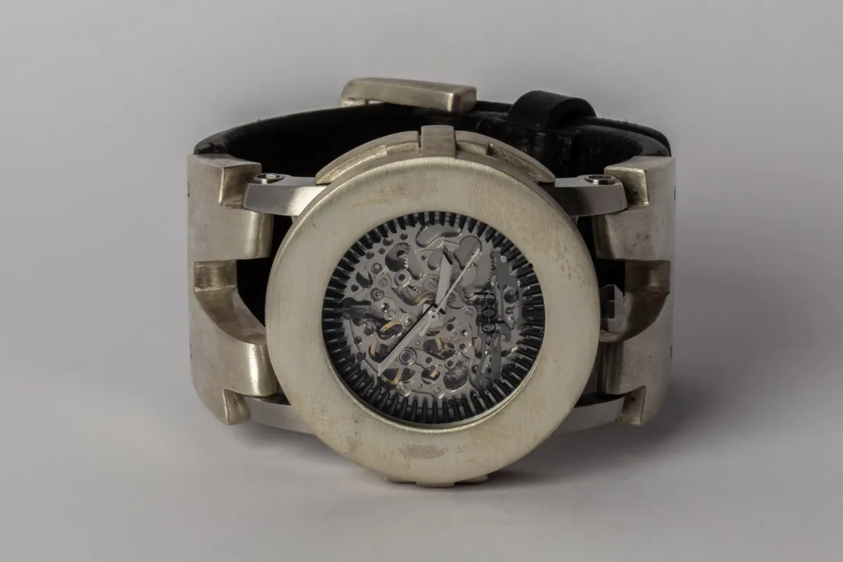 P4—FOB Watch #130 (Case, Hyperstrap-V [Buckle], Silver Skeleton, MA-MA-NG) sold by Parts of Four