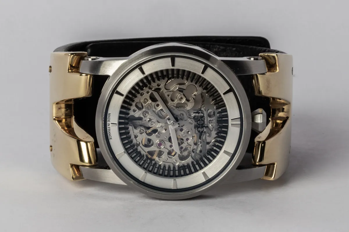 P4—FOB Watch #470 (Hyperstrap-V [Studs], Silver Skeleton, YGA-NG) sold by Parts of Four