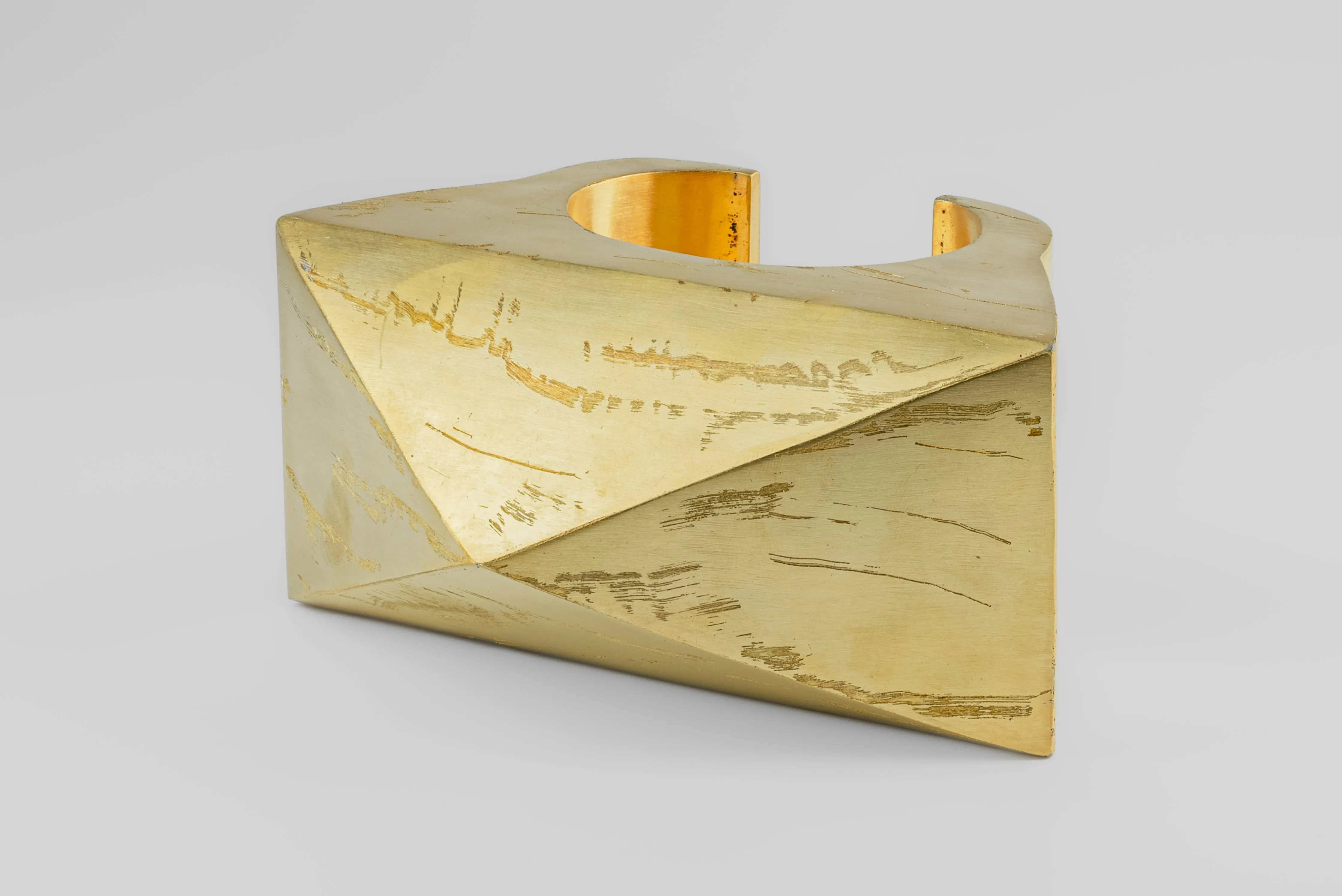 Crescent Bridge Bracelet (Pyramid Extrusion, 60mm, AG) sold by Parts of Four