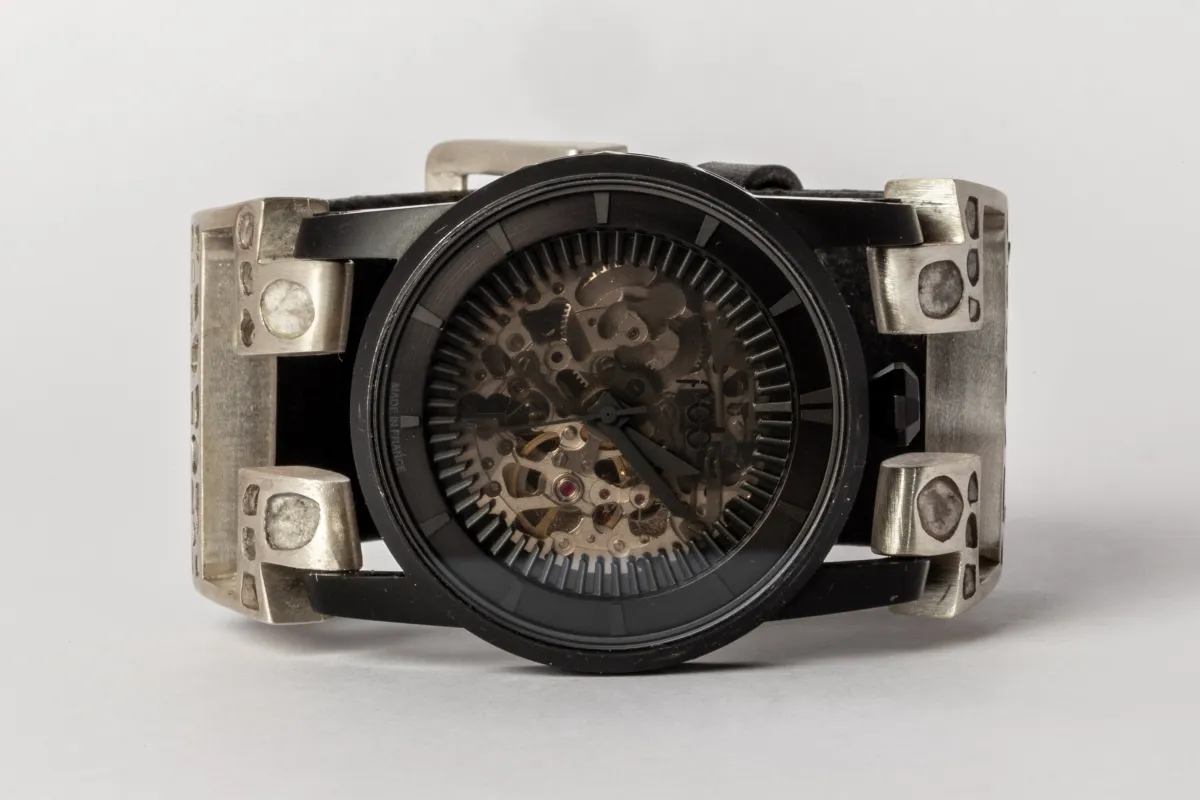 P4—FOB Watch #443 (Hyperstrap-T [Mega Pavé, Buckle], Black Matte, MA+DIA-NG) sold by Parts of Four