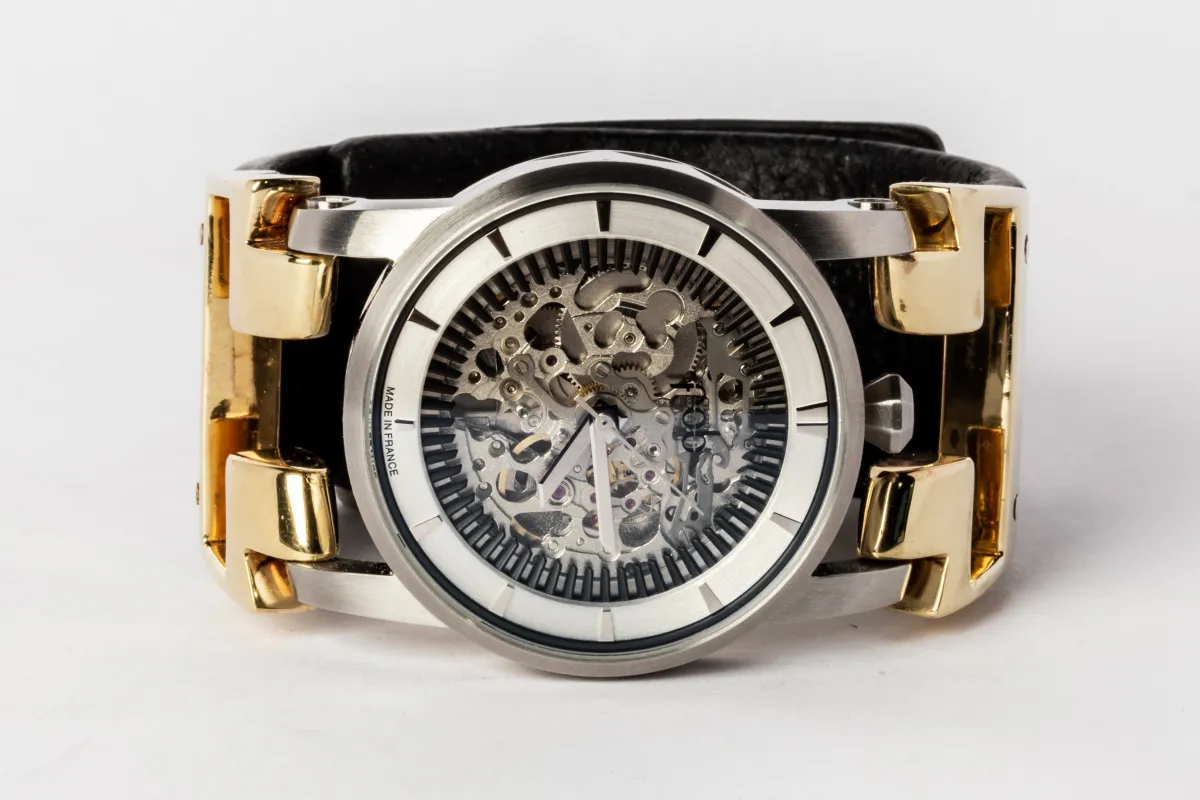 P4—FOB Watch #414 (Hyperstrap-T [Studs], Silver Skeleton, YGA-NG) sold by Parts of Four