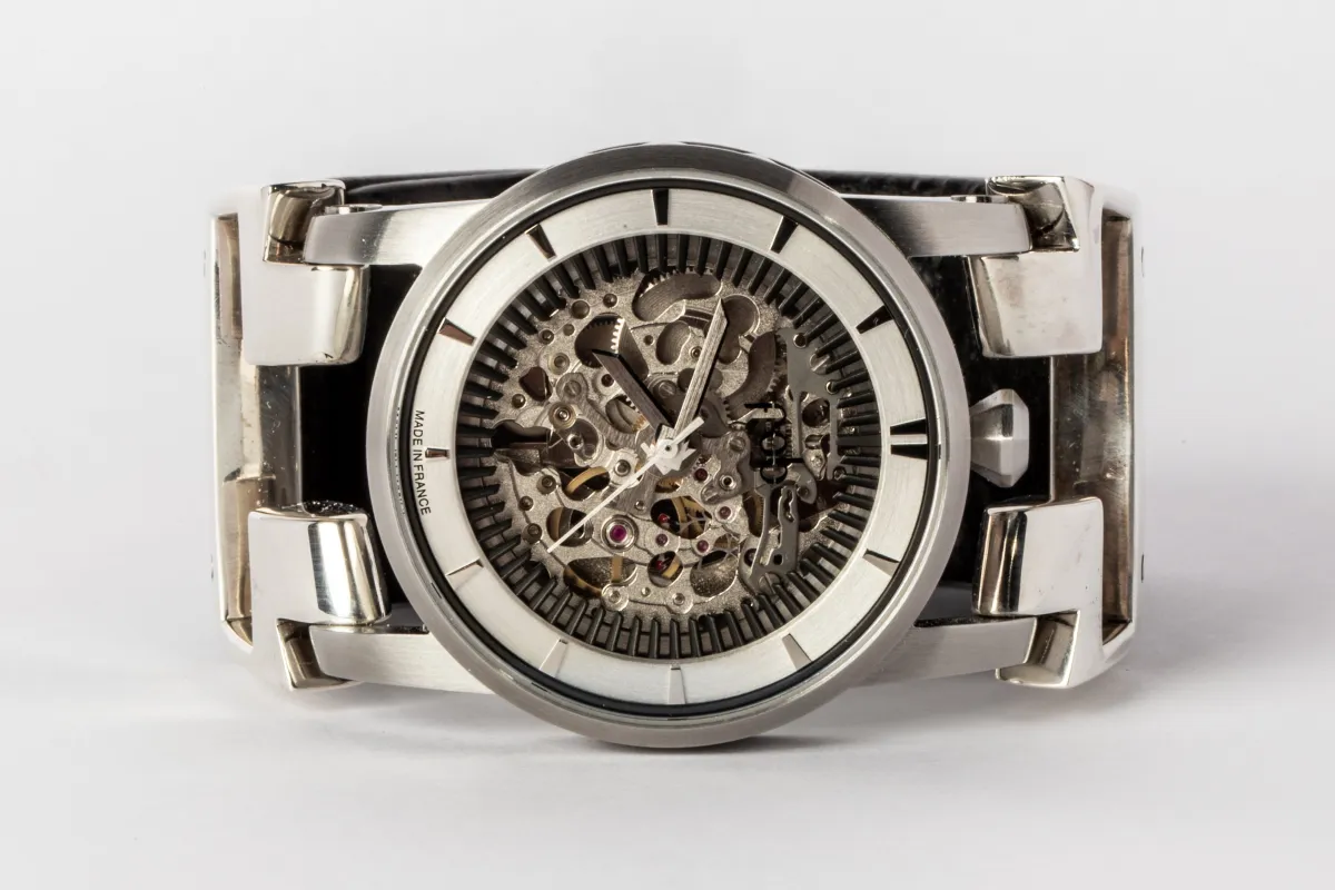 P4—FOB Watch #410 (Hyperstrap-T [Studs], Silver Skeleton, PA-NG) sold by Parts of Four