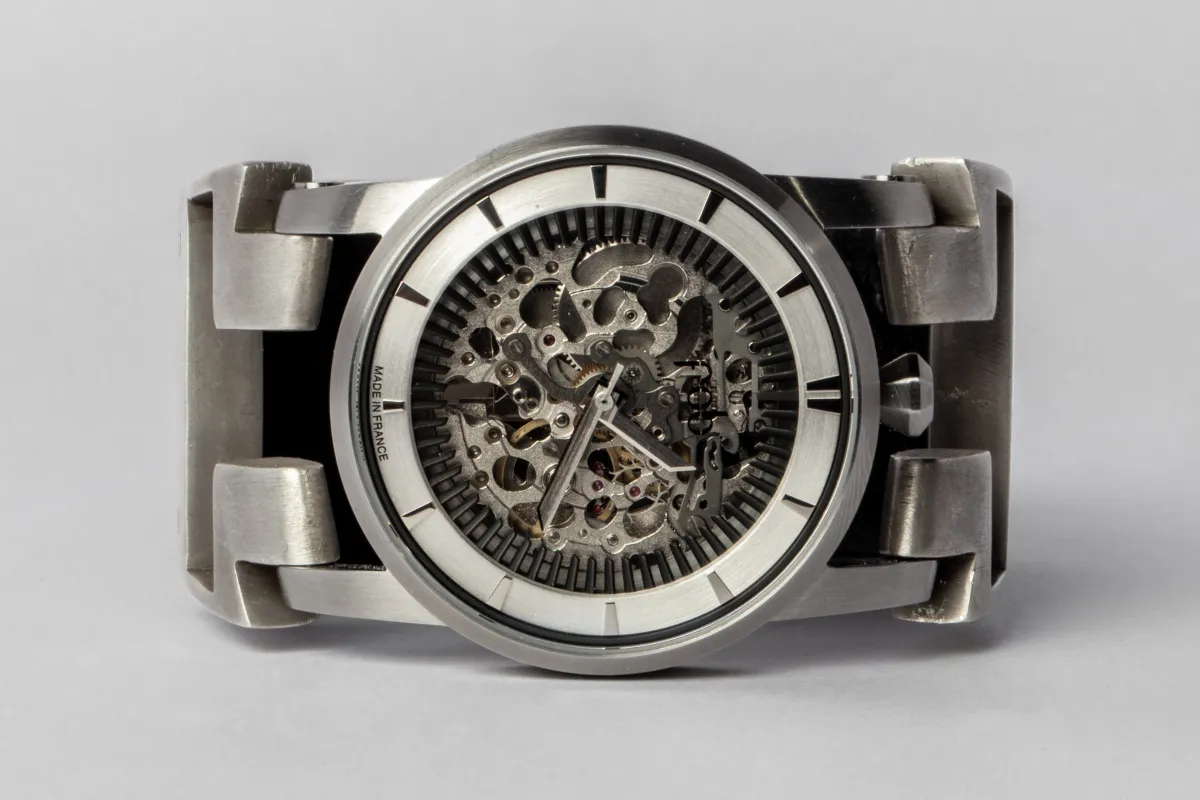 P4—FOB Watch #406 (Hyperstrap-T [Studs], Silver Skeleton, DA-NG) sold by Parts of Four