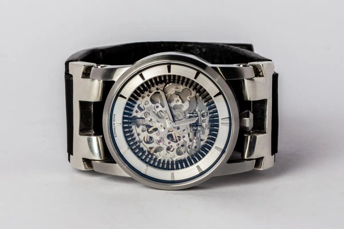 P4—FOB Watch #398 (Straight Strap [Studs], Silver Skeleton, PA-NG) sold by Parts of Four