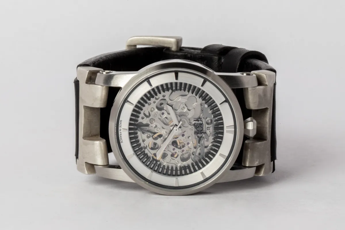 P4—FOB Watch #378 (Straight Strap [Buckle], Silver Skeleton, DA-NG) sold by Parts of Four