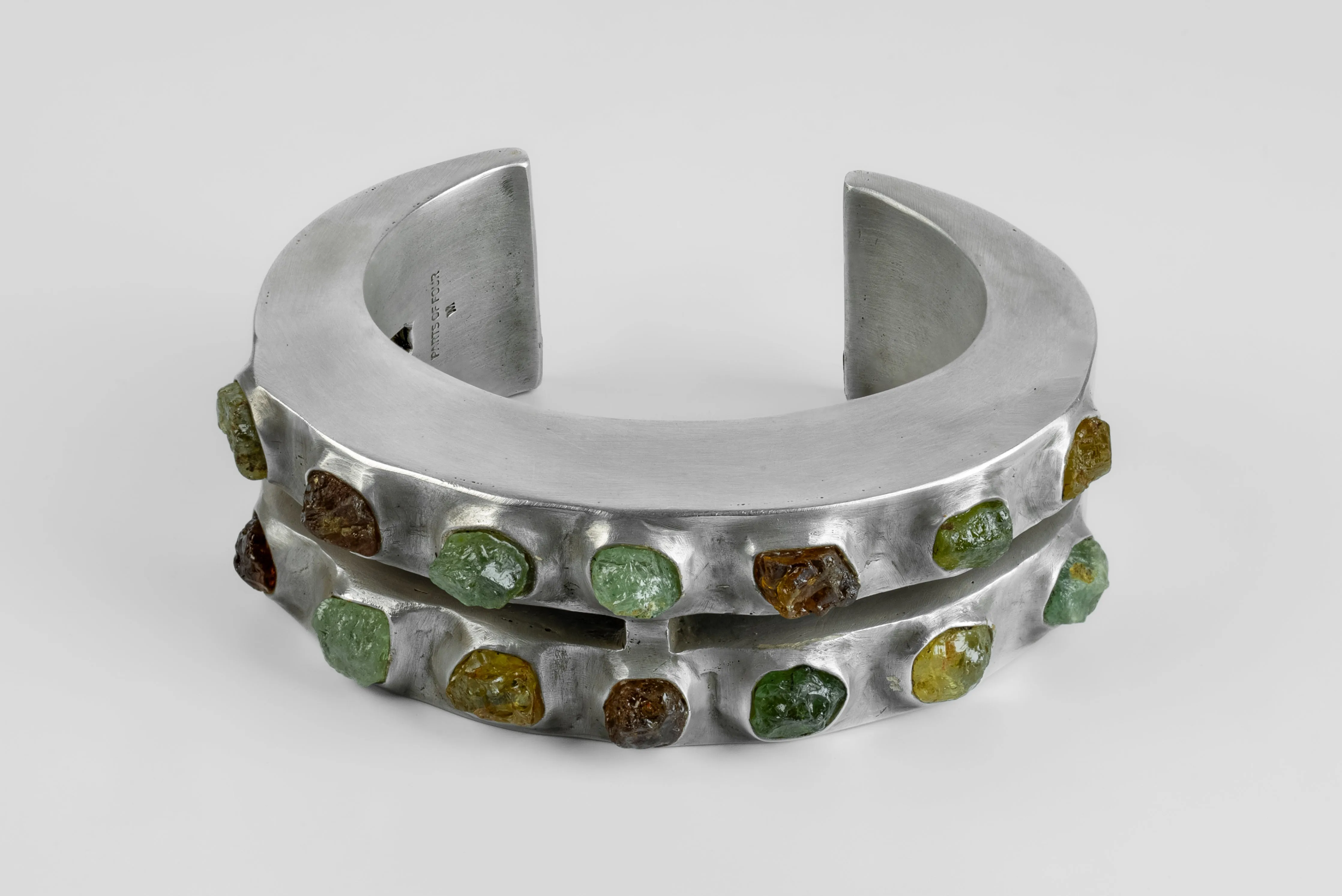 Crescent Crevice Bracelet (Terrestrial Surfaced, Peridot, 30mm, AS+PER) sold by Parts of Four product image thumbnail 3