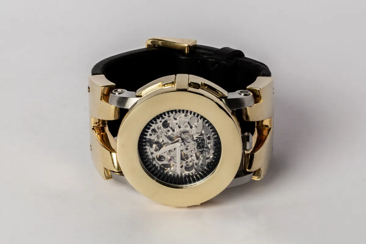 P4—FOB Watch #142 (Case, Hyperstrap-V [Buckle], Silver Skeleton, YGA-YGA-NG) sold by Parts of Four