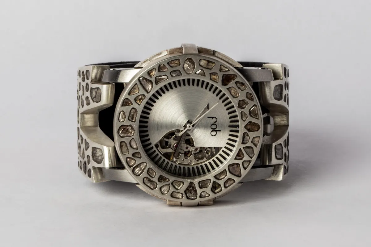 P4—FOB Watch #113 (Case [Mega Pavé], Hyperstrap-V [Mega Pavé, Studs], Oblivion, MA+DIA-MA+DIA-NG) sold by Parts of Four