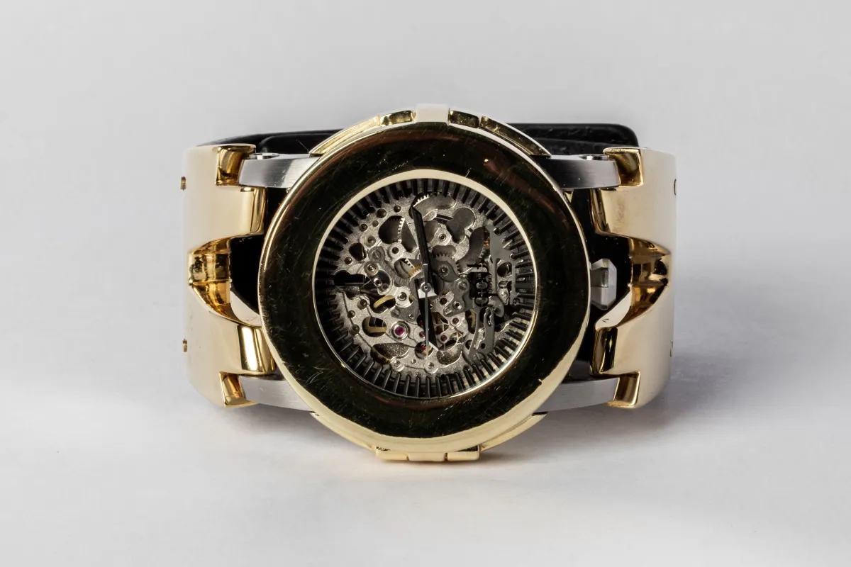 P4—FOB Watch #110 (Case, Hyperstrap-V [Studs], Silver Skeleton, YGA-YGA-NG) sold by Parts of Four