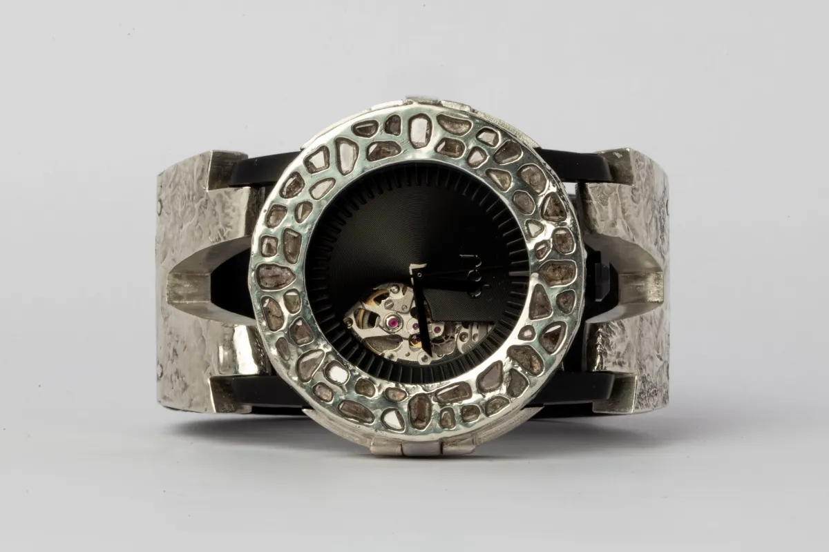 P4—FOB Watch #544 (Case [Mega Pavé], Hyperstrap-V [Studs], Phantom, MA10KW+DIA-MA10KW-NG) sold by Parts of Four