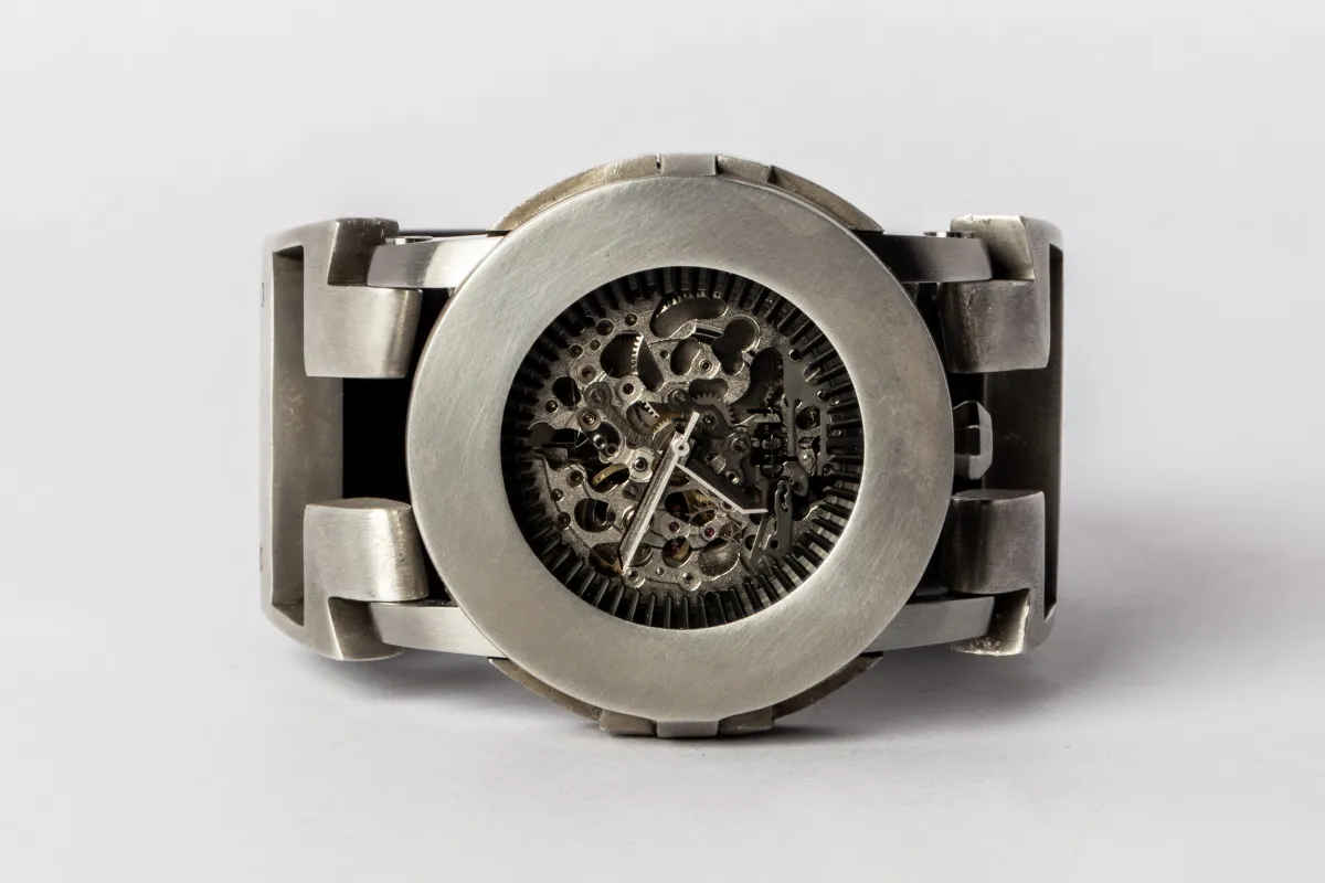 P4—FOB Watch #46 (Case, Hyperstrap-T [Studs], Silver Skeleton, DA-DA-NG) sold by Parts of Four