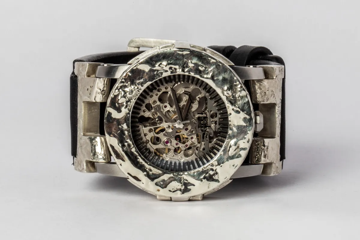 P4—FOB Watch #22 (Case, Straight Strap [Buckle], Silver Skeleton, MA10KW-MA10KW-NG) sold by Parts of Four