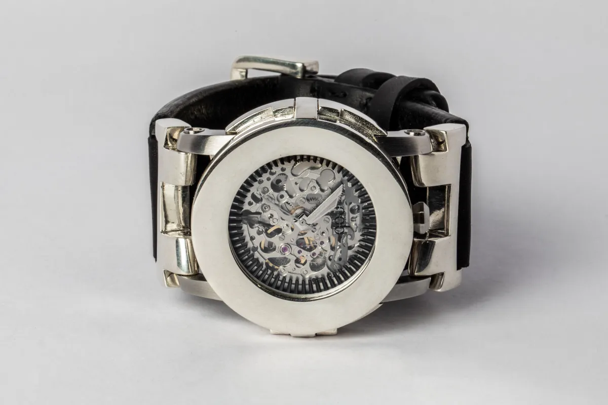 P4—FOB Watch #18 (Case, Straight Strap [Buckle], Silver Skeleton, PA-PA-NG) sold by Parts of Four