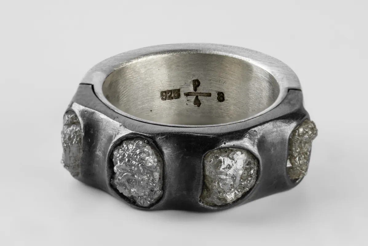 Sistema Ring (Terrestrial Surfaced, 4.0 CT, 4 Diamond Fragments, 9mm, MA+KA+FRDIA) sold by Parts of Four