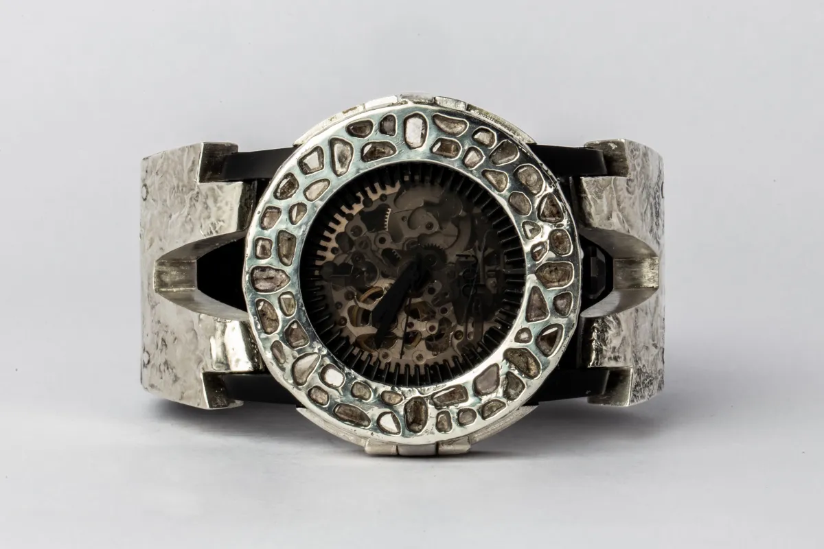 P4—FOB Watch #543 (Case [Mega Pavé], Hyperstrap-V [Studs], Black Matte, MA10KW+DIA-MA10KW-NG) sold by Parts of Four