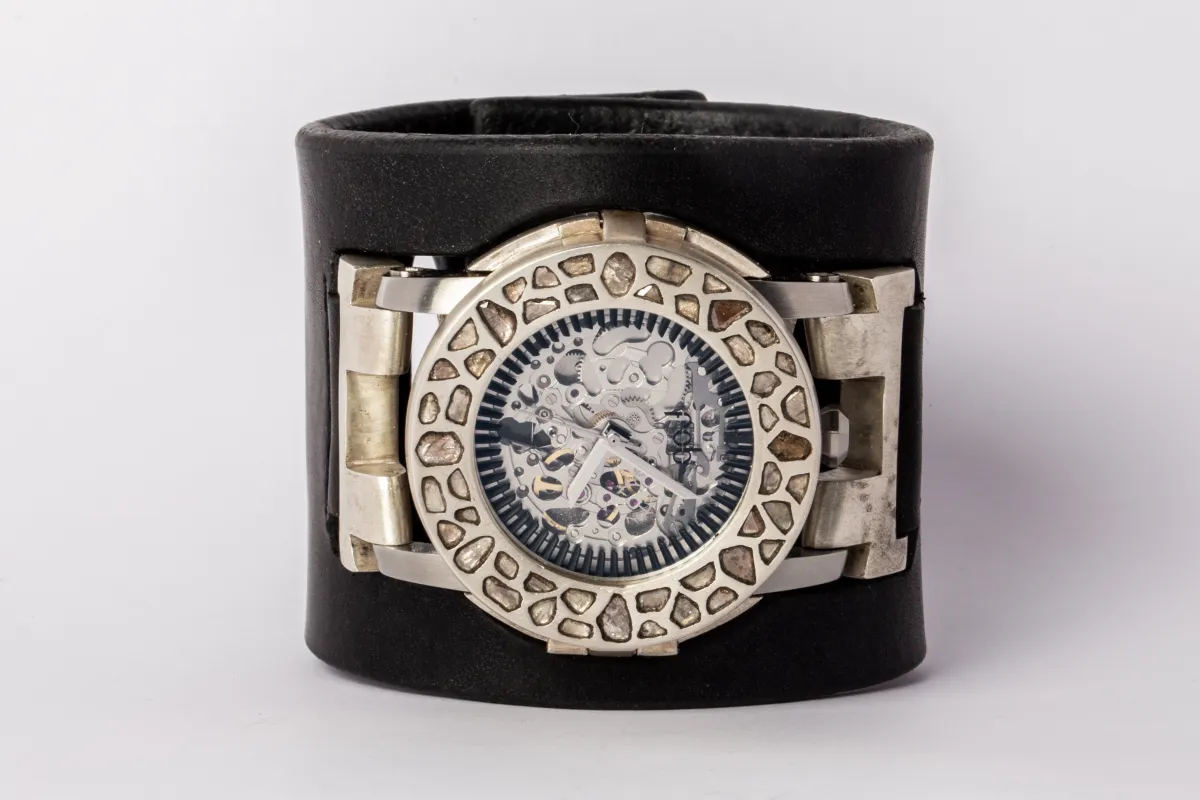 P4—FOB Watch #2666 (Case [Mega Pavé], Restraint, Silver Skeleton, MA+DIA-MA-NG) sold by Parts of Four