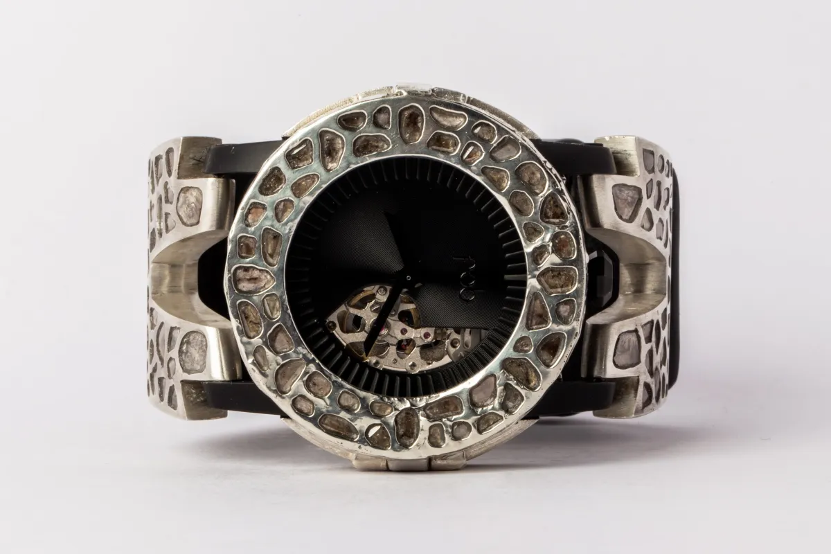 P4—FOB Watch #2376 (Case [Mega Pavé], Hyperstrap-V [Mega Pavé, Buckle], Phantom, MA10KW+DIA-MA+DIA-NG) sold by Parts of Four