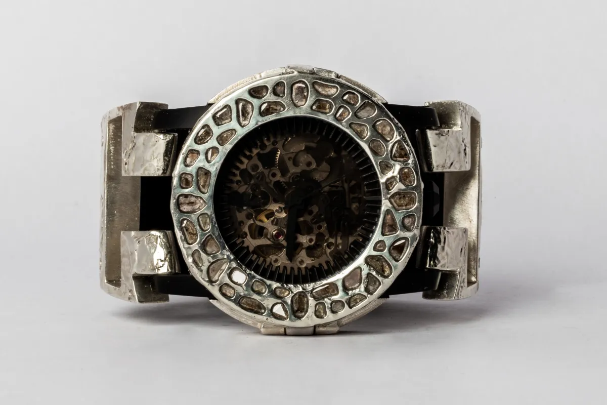 P4—FOB Watch #1639 (Case [Mega Pavé], Hyperstrap-T [Buckle], Black Matte, MA10KW+DIA-MA10KW-NG) sold by Parts of Four