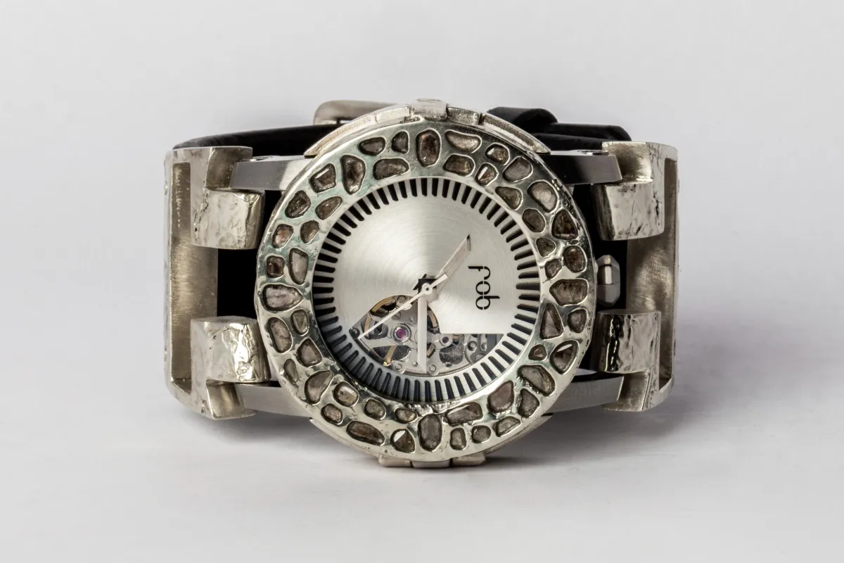 P4—FOB Watch #1637 (Case [Mega Pavé], Hyperstrap-T [Buckle], Oblivion, MA10KW+DIA-MA10KW-NG) sold by Parts of Four