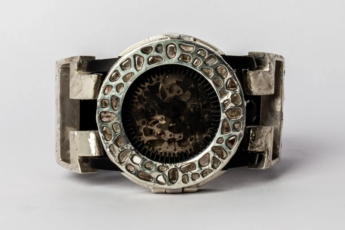 P4—FOB Watch #1251 (Case [Mega Pavé], Hyperstrap-T [Studs], Black Matte, MA10KW+DIA-MA10KW-NG) sold by Parts of Four