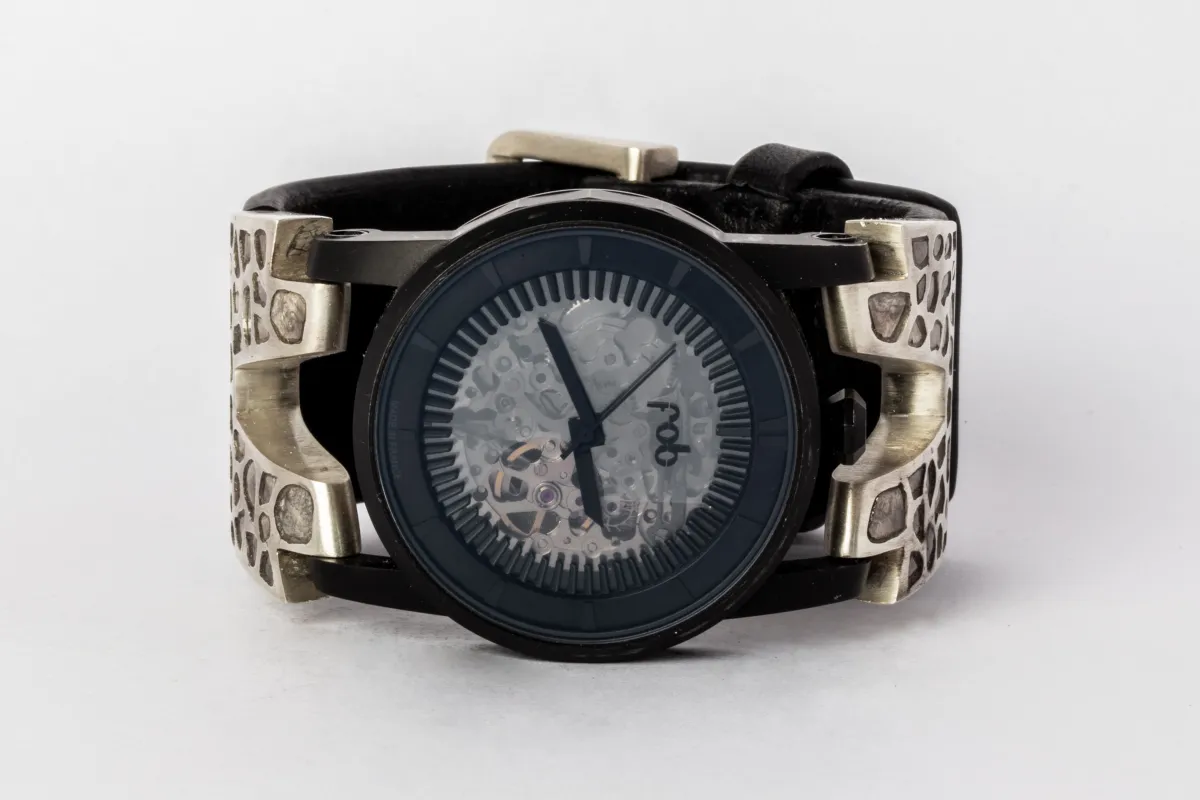 P4—FOB Watch #511 (Hyperstrap-V [Mega Pavé, Buckle], Black Matte, MA+DIA-NG) sold by Parts of Four