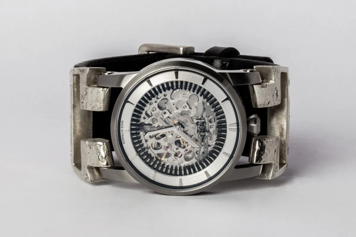 P4—FOB Watch #450 (Hyperstrap-T [Buckle], Silver Skeleton, MA10KW-NG) sold by Parts of Four