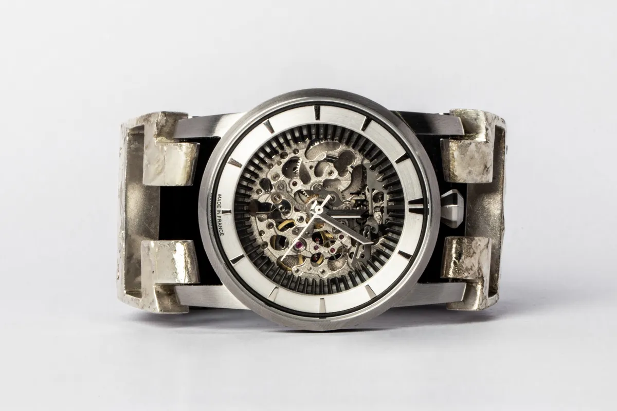 P4—FOB Watch #418 (Hyperstrap-T [Studs], Silver Skeleton, MA10KW-NG) sold by Parts of Four