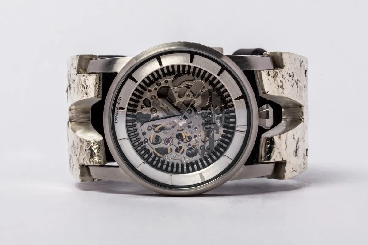 P4—FOB Watch #370 (Hyperstrap-V [Buckle], Silver Skeleton, MA10KW-NG) sold by Parts of Four