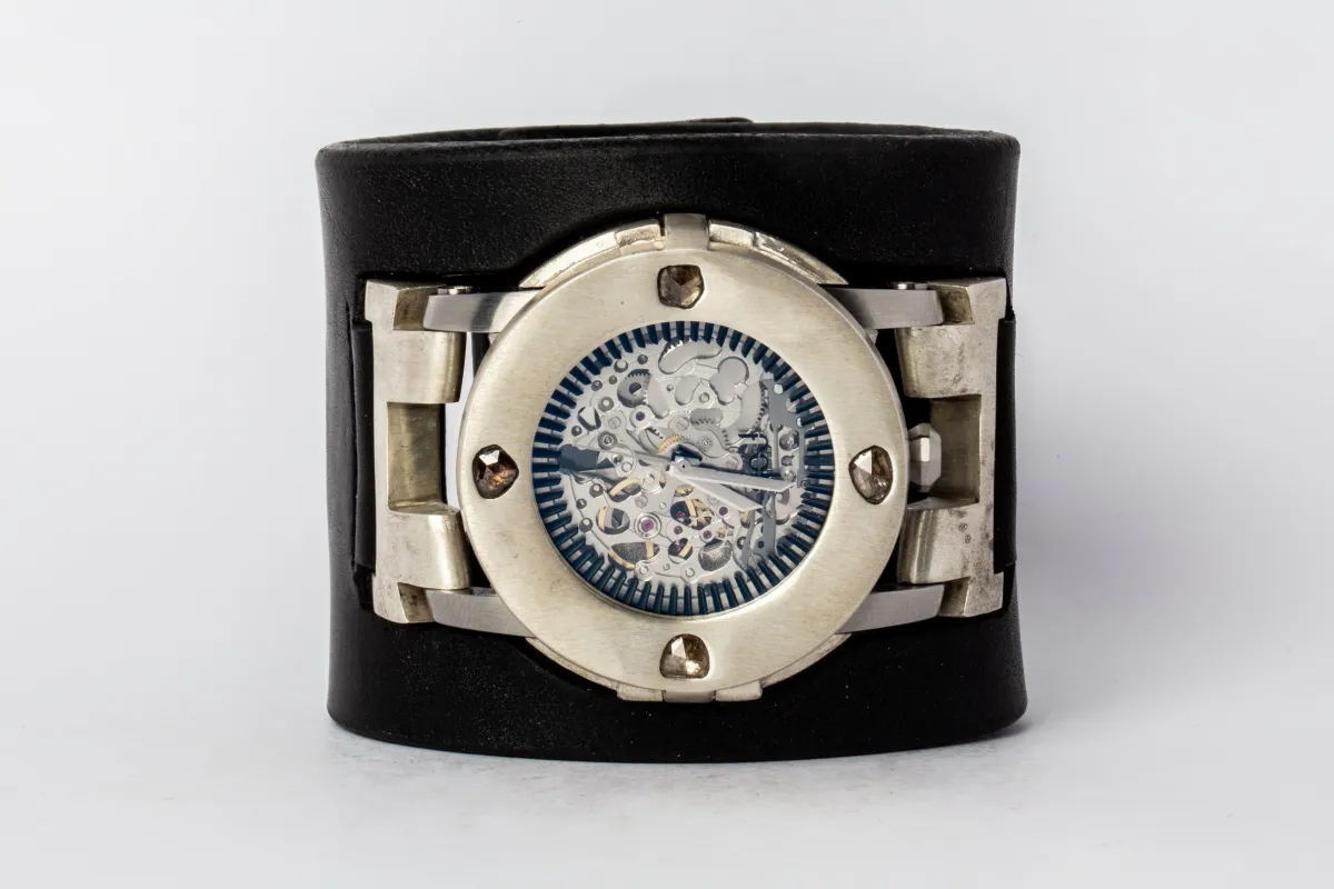 P4—FOB Watch #354 (Case [0.8 CT, 4 Diamond Slabs], Restraint, Silver Skeleton, MA+DIA-MA-NG) sold by Parts of Four