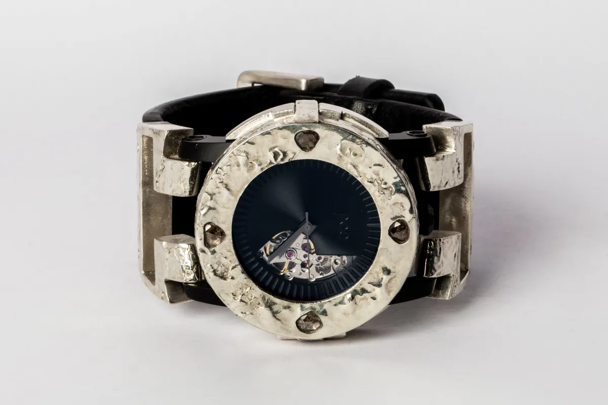 P4—FOB Watch #316 (Case [0.8 CT, 4 Diamond Slabs], Hyperstrap-T [Buckle], Phantom, MA10KW+DIA-MA10KW-NG) sold by Parts of Four