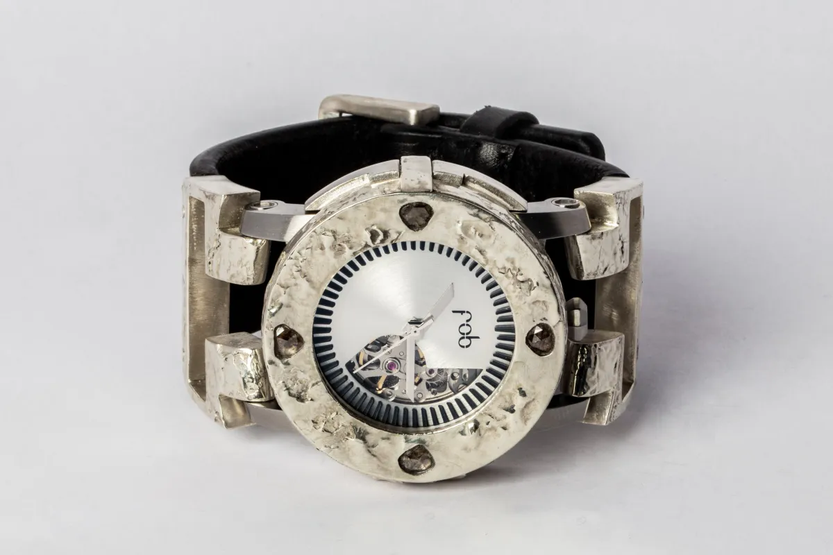 P4—FOB Watch #313 (Case [0.8 CT, 4 Diamond Slabs], Hyperstrap-T [Buckle], Oblivion, MA10KW+DIA-MA10KW-NG) sold by Parts of Four