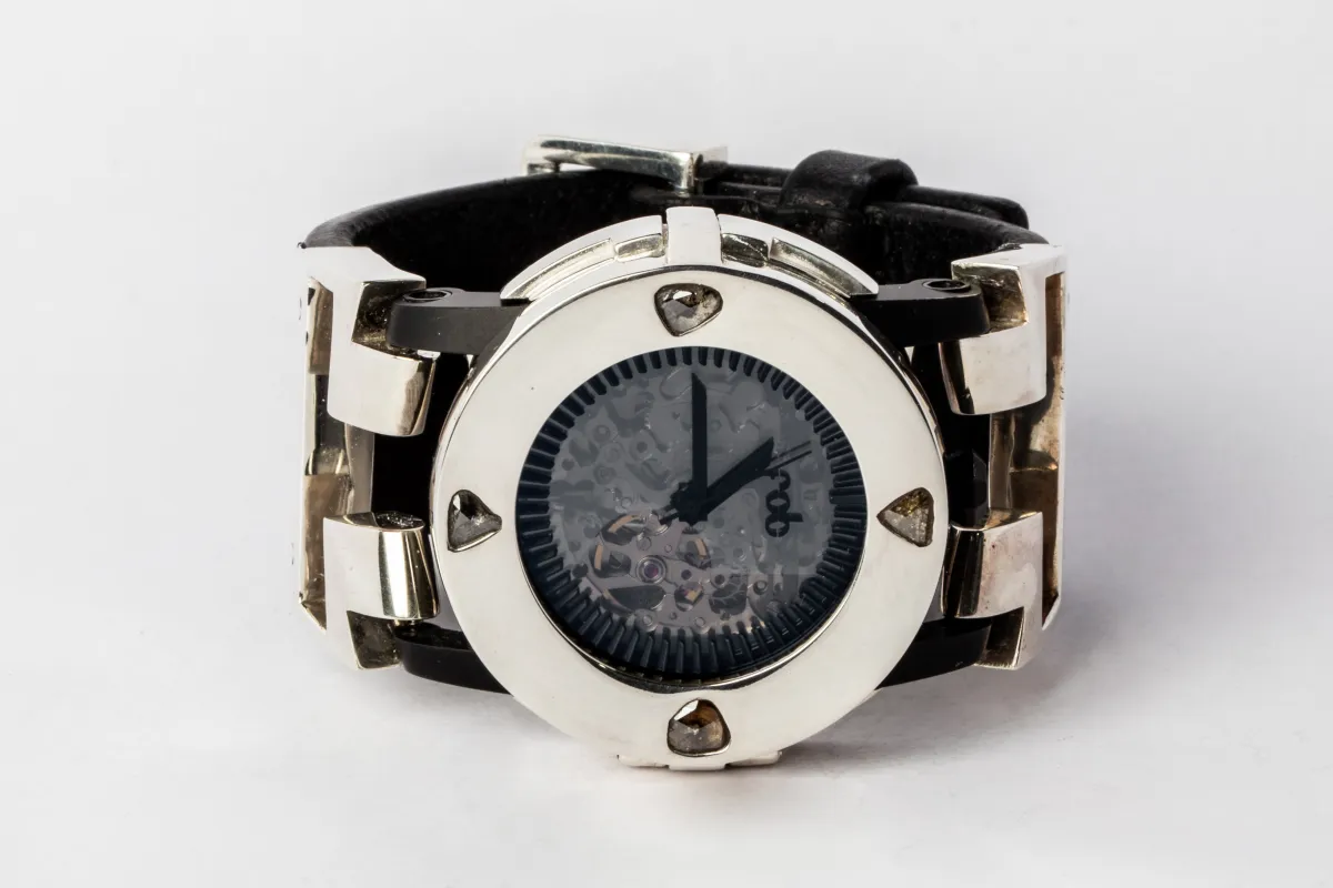 P4—FOB Watch #311 (Case [0.8 CT, 4 Diamond Slabs], Hyperstrap-T [Buckle], Black Matte, PA+DIA-PA-NG) sold by Parts of Four