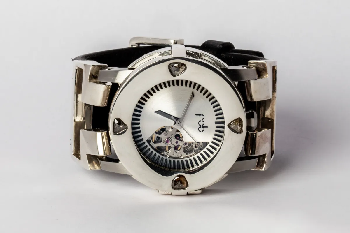 P4—FOB Watch #309 (Case [0.8 CT, 4 Diamond Slabs], Hyperstrap-T [Buckle], Oblivion, PA+DIA-PA-NG) sold by Parts of Four