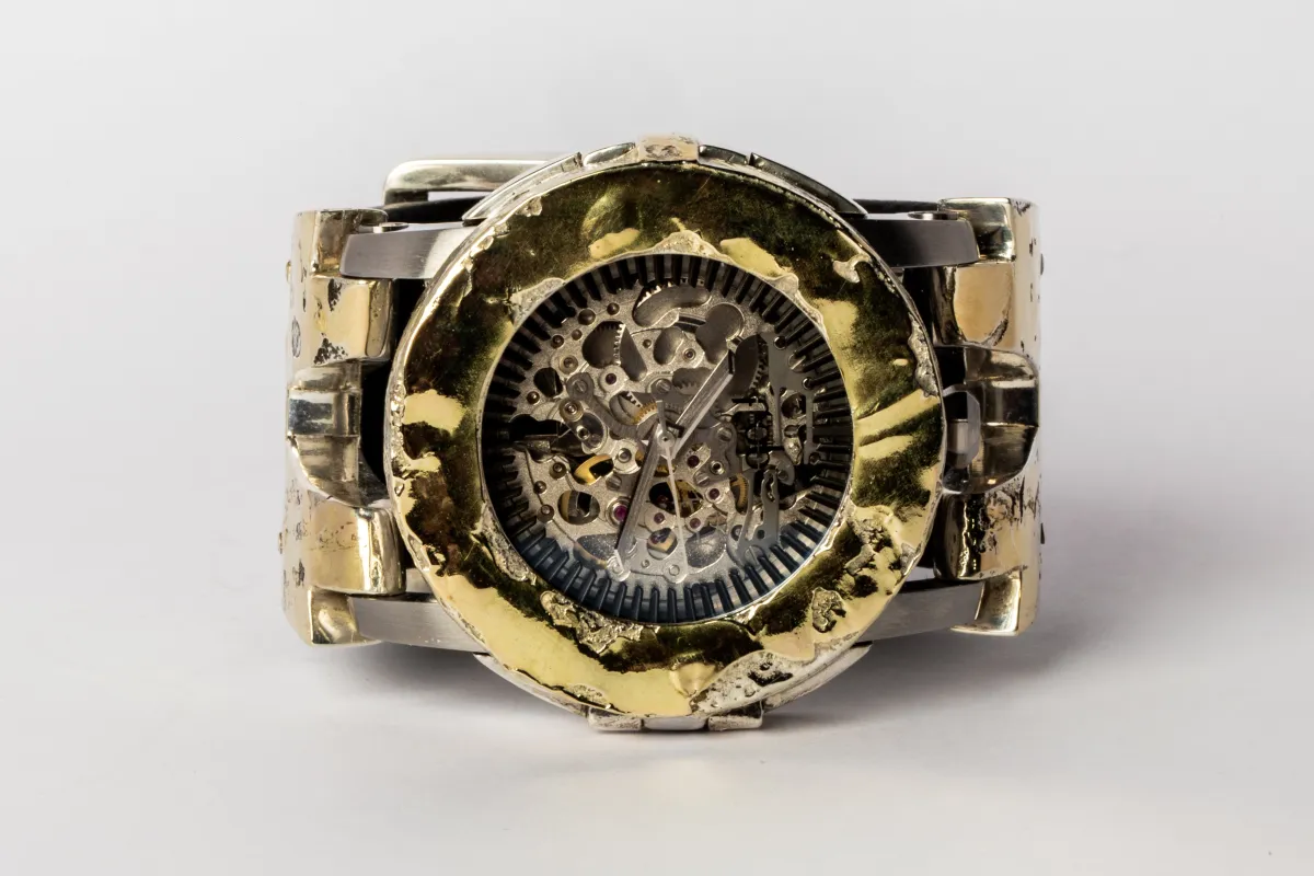 P4—FOB Watch #158 (Case, Hyperstrap-V [Buckle], Silver Skeleton, PA18K-PA18K-NG) sold by Parts of Four